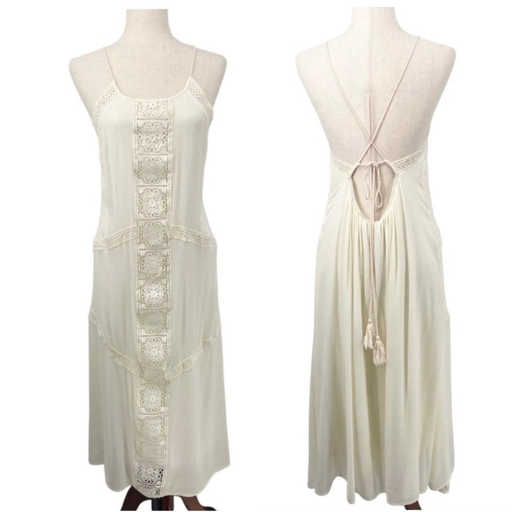 Bohemian cream maxi dress
